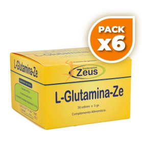 Pack 6x L-GLUTAMINA-ZE 30 SOBRES ZEUS