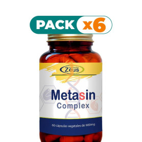 Pack 6x METASIN COMPLEX 60 CÁPSULAS VEGETALES ZEUS