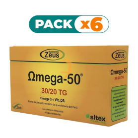 Pack 6x OMEGA-50 30/20 TG 60 CÁPSULAS ZEUS