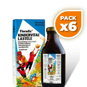 Pack 6x FLORADIX KINDERVITAL JARABE 250Ml. SALUS