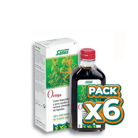 Pack 6x ORTIGA JUGO DE PLANTA FRESCA 200Ml. SALUS