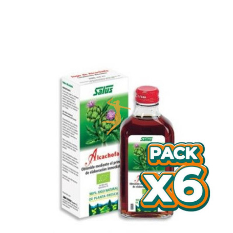 Pack 6x ALCACHOFA JUGO DE PLANTA FRESCA 200Ml. SALUS