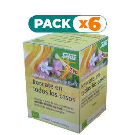 Pack 6x RESCATE EN TODOS LOS CASOS INFUSIÓN DE FLORES DE BACH SALUS