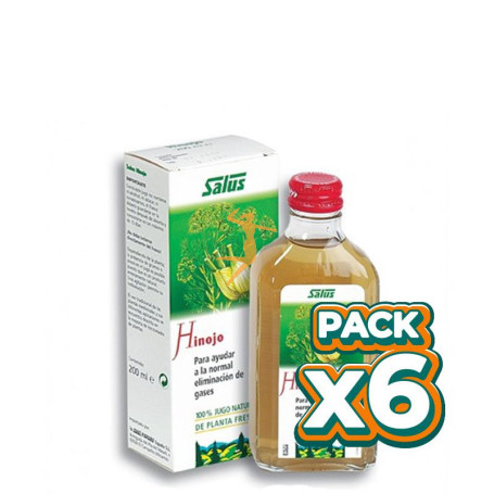 Pack 6x HINOJO JUGO DE PLANTA FRESCA 200Ml. SALUS