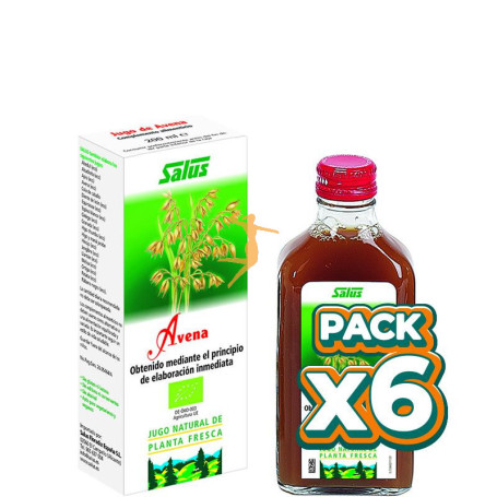 Pack 6x AVENA JUGO DE PLANTA FRESCA 200Ml. SALUS