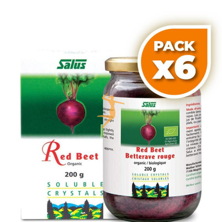 Pack 6x REMOLACHA ROJA EN CRISTALES 200Gr. SALUS
