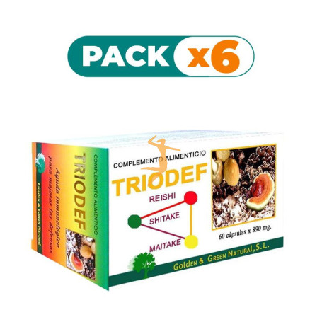 Pack 6x TRIODEF (REISHI+SHITAKE+MAITAKE) GOLDEN GREEN