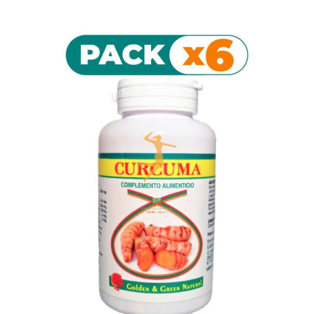 Pack 6x CÚRCUMA 90 CÁPSULAS GOLDEN GREEN