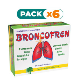 Pack 6x BRONCOFREN 60 CÁPSULAS GOLDEN GREEN