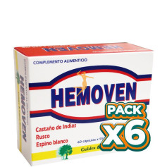 Pack 6x HEMOVEN 60 CÁPSULAS GOLDEN GREEN