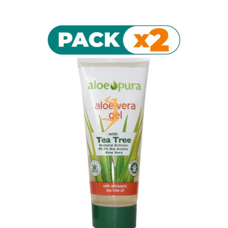 Pack 2x GEL DE ALOE VERA CON ÁRBOL DE TÉ 200Ml. EVICRO