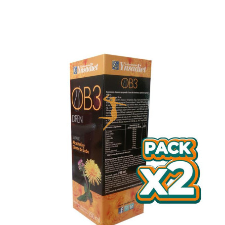 Pack 2x OB3 DRENANTE JARABE 250Ml. YNSADIET