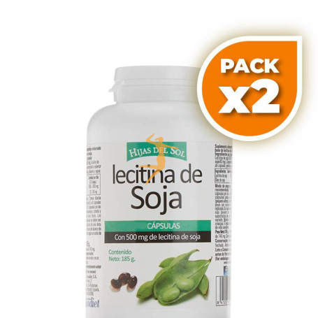 Pack 2x LECITINA SOJA 500Mg. 250 PERLAS HIJAS DEL SOL