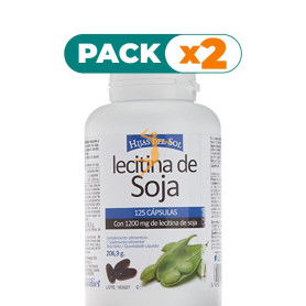 Pack 2x LECITINA SOJA 1.200Mg. 125 PERLAS HIJAS DEL SOL