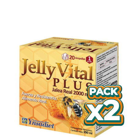 Pack 2x JELLY VITAL PLUS 2Gr. 20 AMPOLLAS YNSADIET