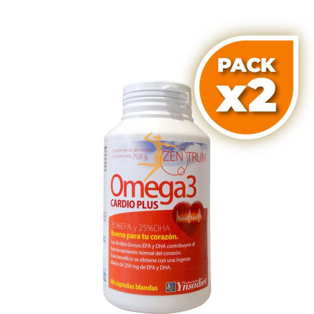 Pack 2x ZENTRUM CARDIO PLUS OMEGA 3 60 PERLAS YNSADIET