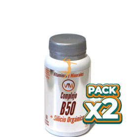Pack 2x COMPLEJO B50 + SILICIO 60 CÁPSULAS VEGETALES YNSADIET