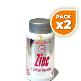 Pack 2x ZINC + SILICIO 60 CÁPSULAS VEGETALES