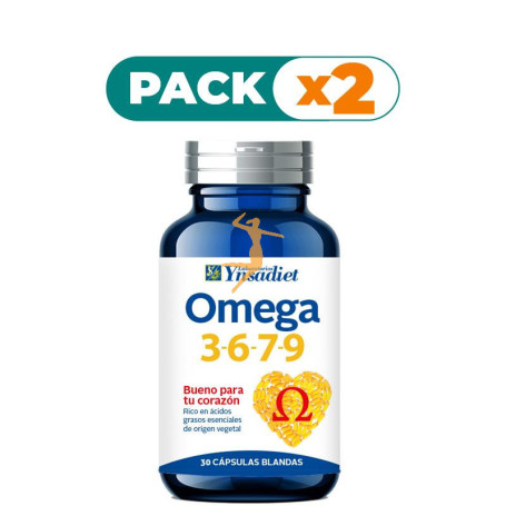 Pack 2x OMEGA 3-6-7-9 ENVASE DE 30 CÁPSULAS. YNSADIET
