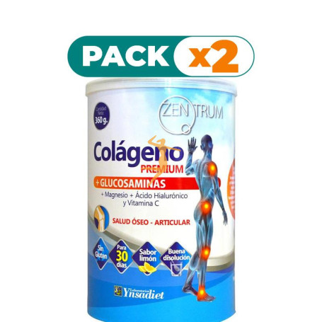 Pack 2x COLÁGENO PREMIUM HIDROLIZADO ENVASE DE 360G YNSADIET