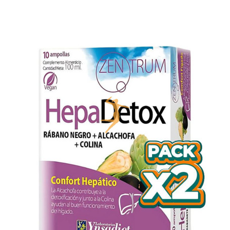 Pack 2x HEPADETOX 10 AMPOLLAS YNSADIET