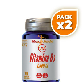 Pack 2x VITAMINA D3 4000 UI 60 CAPSULAS VEGETALES YNSADIET