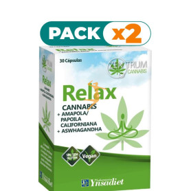 Pack 2x RELAX CON CANNABIS 30 CAPSULAS VEGETALES YNSADIET