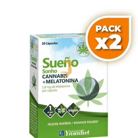 Pack 2x SUEÑO CON CANNABIS 30 CAPSULAS VEGETALES YNSADIET