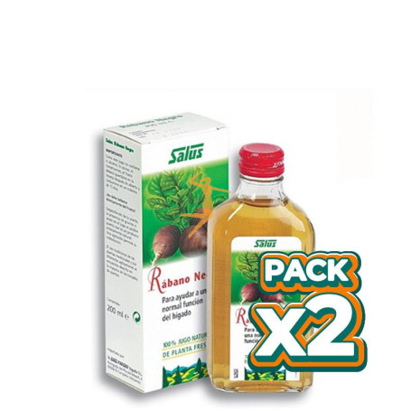 Pack 2x RÁBANO NEGRO JUGO DE PLANTA FRESCA 220Ml. SALUS