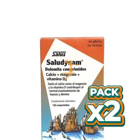 Pack 2x SALUDYNAM CON VITAMINA D 120 COMPRIMIDOS SALUS