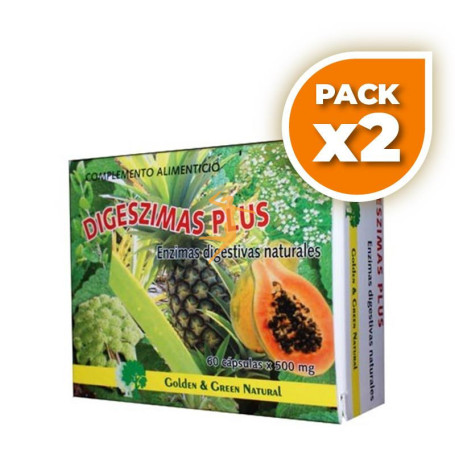 Pack 2x DIGESZIMAS PLUS 60 CÁPSULAS GOLDEN GREEN