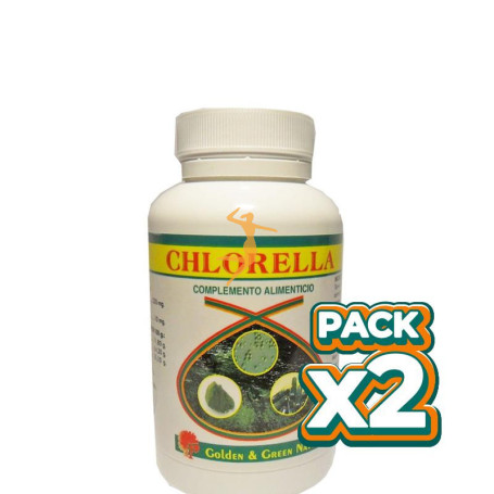 Pack 2x CHLORELLA 90 CÁPSULAS GOLDEN GREEN