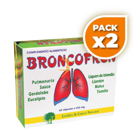 Pack 2x BRONCOFREN 60 CÁPSULAS GOLDEN GREEN