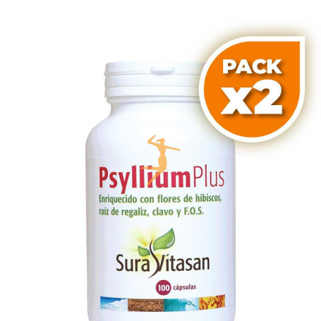 Pack 2x PSYLLIUM PLUS + F.O.S 100 CÁPSULAS SURA VITASAN