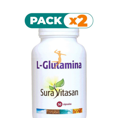 Pack 2x L-GLUTAMINA 500Mg. 50 CÁPSULAS SURA VITASAN