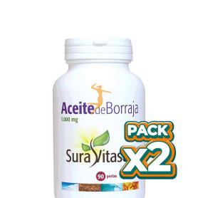 Pack 2x ACEITE DE BORRAJA BIO 1.000Mg. 90 PERLAS SURA VITASAN