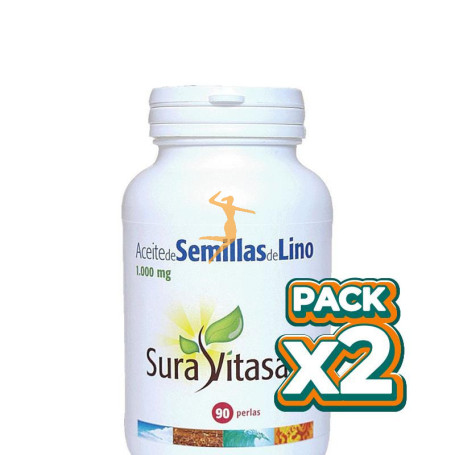 Pack 2x ACEITE DE LINO 1.000Mg. 90 PERLAS SURA VITASAN
