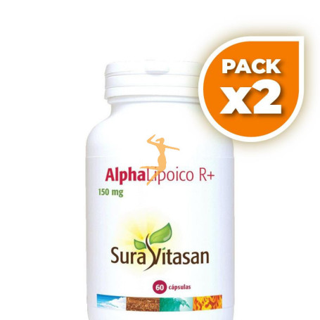 Pack 2x ALPHA LIPOICO R+ 150Mg. 60 CÁPSULAS SURA VITASAN