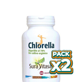 Pack 2x CHLORELLA 455Mg. 300 CÁPSULAS SURA VITASAN