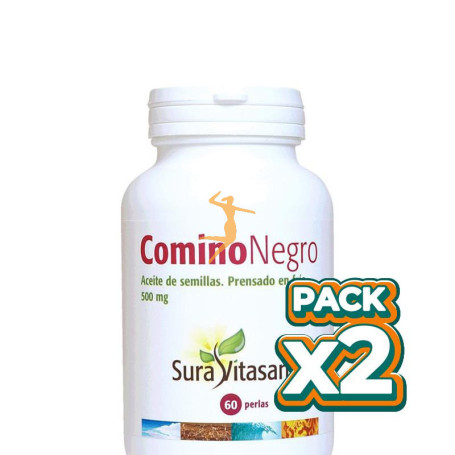 Pack 2x COMINO NEGRO 500Mg. 60 PERLAS SURA VITASAN