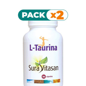 Pack 2x L-TAURINA 500Mg. 90 CÁPSULAS SURA VITASAN