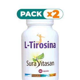 Pack 2x L-TIROSINA 500Mg. 60 CÁPSULAS SURA VITASAN