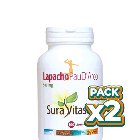 Pack 2x LAPACHO PAU DARCO 500Mg. 100 CÁPSULAS SURA VITASAN