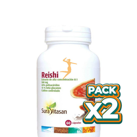 Pack 2x REISHI 500Mg. 60 CÁPSULAS SURA VITASAN