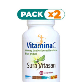 Pack 2x VITAMINA C 1.000Mg. 60 COMPRIMIDOS SURA VITASAN