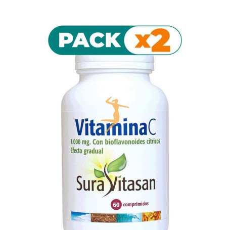 Pack 2x VITAMINA C 1.000Mg. 60 COMPRIMIDOS SURA VITASAN