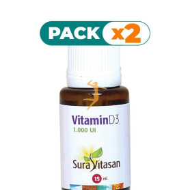 Pack 2x VITAMINA D3 15Ml. SURA VITASAN