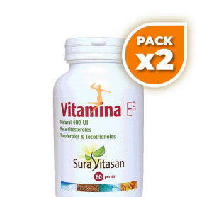 Pack 2x VITAMINA E8 400U.I. 60 PERLAS SURA VITASAN