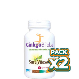 Pack 2x GINKGO BILOBA 60 CÁPSULAS SURA VITASAN