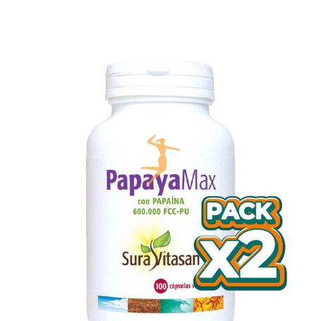 Pack 2x PAPAYA PLUS 100 CÁPSULAS SURA VITASAN